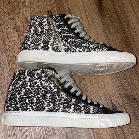 P448 Skate Snakeskin Print High Top wedge Sneaker size - 37 - Picture 8 of 9